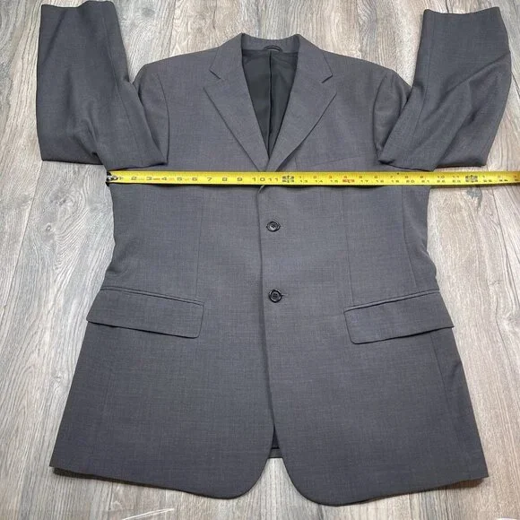 Burberry London Blazer Sport Coat Jacket Wool 2 Button Gray Color Mygrove 42 US